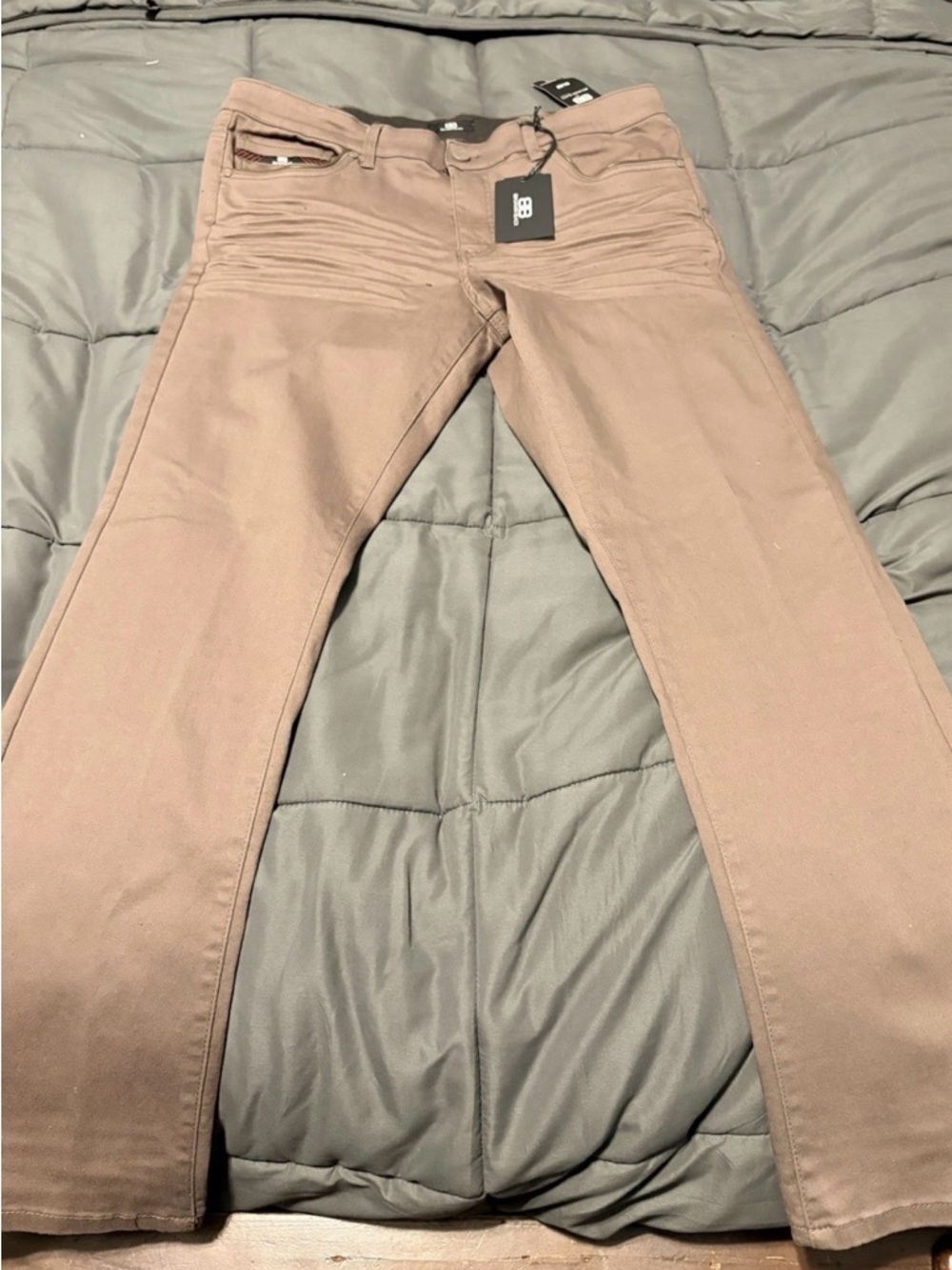 Women’s Slim Straight Jeans in Taupe - Unbranded
